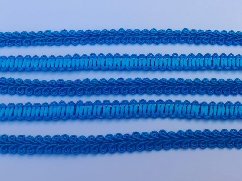MONIDOOR 3/8 Inch Gimp Braid Trim 50 Yards for Upholstery Costume DIY Crafts (1324 Lake Blue) - Image 3